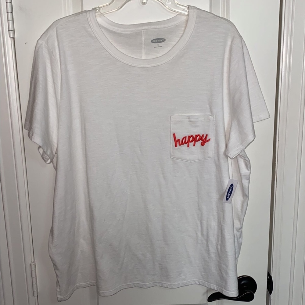 NWT Old Navy Happy Pocket TShirt Women’s size: XL